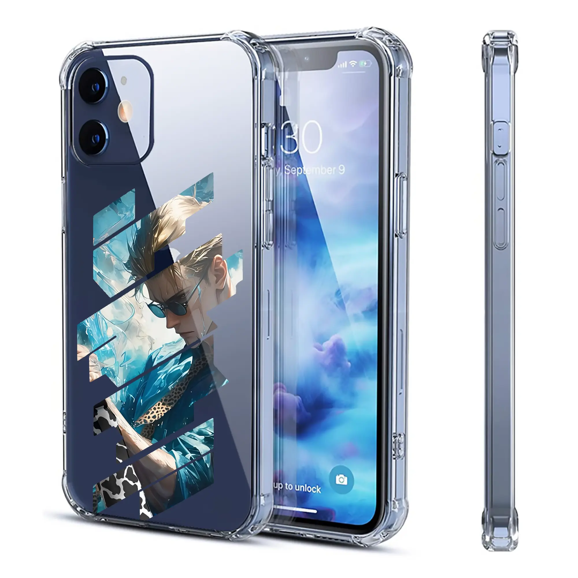 呪術廻戦 グッズ,七海 建人 - IPhone 12シリーズ対応 ・ 透明スマホケース ・ クリアソフトケース ・ TPU素材 ・ 耐衝撃 ・ 高密着 ・ 防汚 防指紋 ・ 簡単着脱